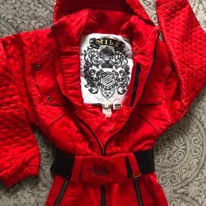Vintage Nils 80s Fire-Engine Red Ski/Snow Jumpsuit